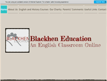 Tablet Screenshot of blackheneducation.com